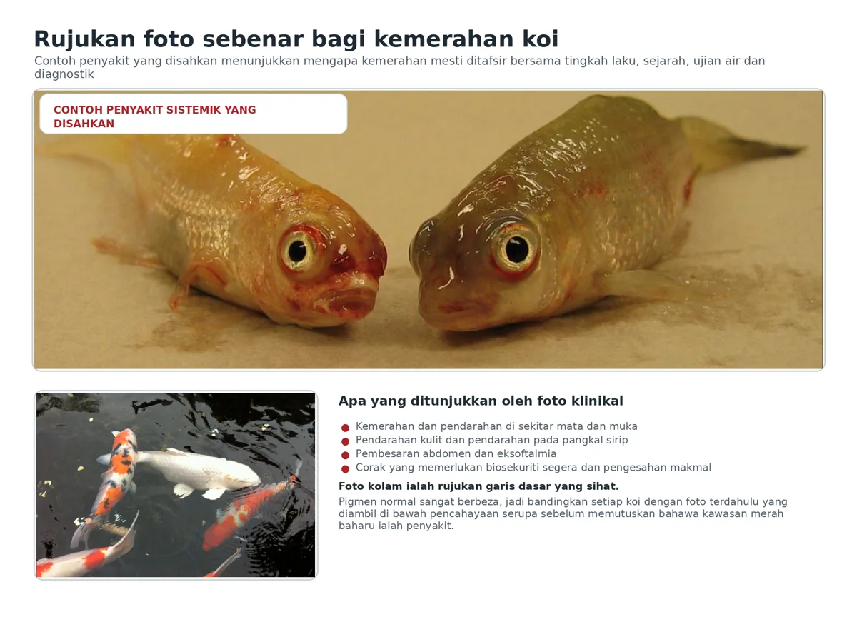 Ilustrasi sumber: Urat Merah dan Kemerahan pada Koi