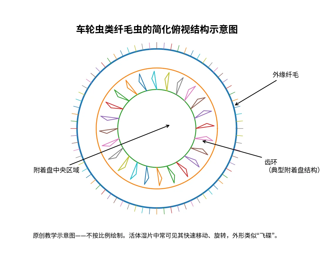 原文插图：锦鲤车轮虫（Trichodina）： 鉴别、症状与治疗