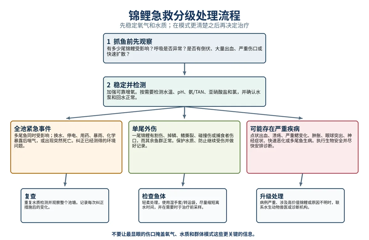 原文插图：锦鲤急救：发现受伤或生病的锦鲤时该怎么办